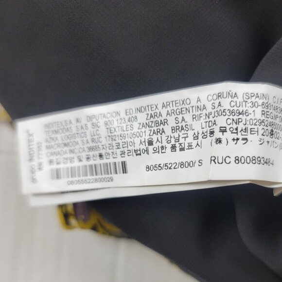 Zara One Shoulder Floral Ruched Mini Dress NWOT - Picture 9 of 11